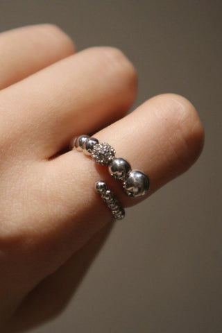 Silver Disco Ball Ring