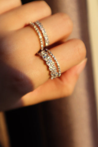 Thick Layers Diamond Ring