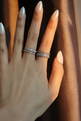 Thick Layers Diamond Ring