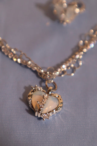 Blue Opal Heart necklace