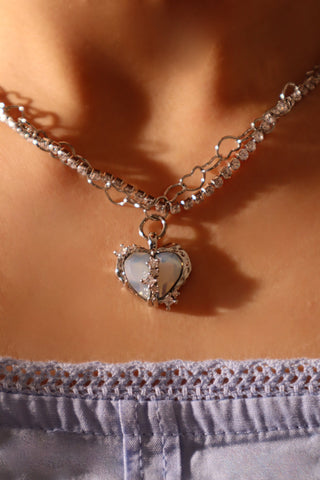 Blue Opal Heart necklace