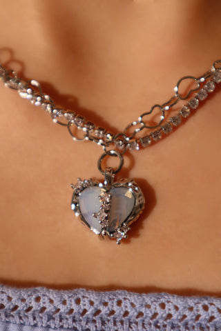 Blue Opal Heart necklace